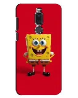 Чехол для Meizu X8 с картинкой «Спанч Боб на красном»