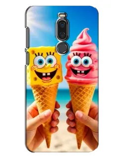 Чехол для Meizu X8 с картинкой «Спанч Боб мороженое»