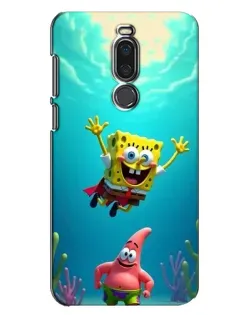 Чохол для Meizu X8 з картинкою «Спанч Боб під водою»