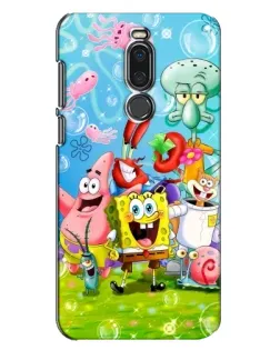 Чохол для Meizu X8 з картинкою «Губка Боб та друзі»