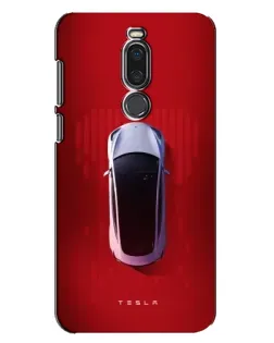 Чехол для Meizu X8 с картинкой «Tesla Top View»