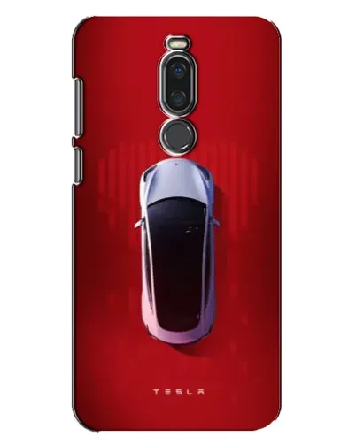 Чехол для Meizu X8 с картинкой «Tesla Top View»