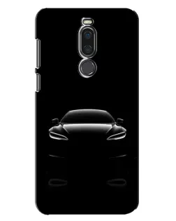 Чехол для Meizu X8 с картинкой «Силуэт Tesla Night»