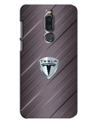 Чехол для Meizu X8 с картинкой «Металлическая текстура Tesla»