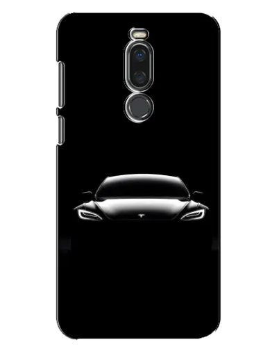 Чехол для Meizu X8 с картинкой «Фары Tesla Night»