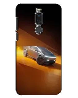 Чехол для Meizu X8 с картинкой «Cybertruck в пустыне»