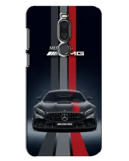 Чохол для Meizu X8 з картинкою «Mercedes — білий карбон»