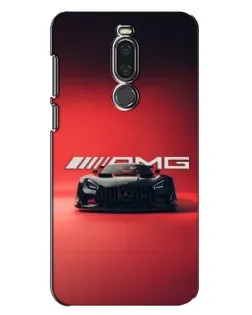 Чехол для Meizu X8 с картинкой «Mercedes AMG — красная линия»