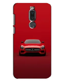 Чехол для Meizu X8 с картинкой «Красный Mercedes AMG»