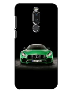Чехол для Meizu X8 с картинкой «Mercedes — неоновый лого»