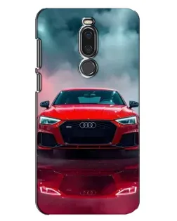 Чехол для Meizu X8 с картинкой «Audi RS — красный стиль»