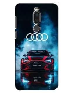 Чехол для Meizu X8 с картинкой «Audi Sport — неон»
