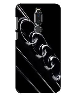 Чехол для Meizu X8 с картинкой «Audi — абстрактные кольца»