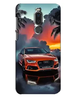 Чехол для Meizu X8 с картинкой «Audi — закат»