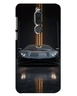 Чехол для Meizu X8 с картинкой «Lamborghini золотые линии»