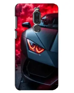 Чехол для Meizu X8 с картинкой «Lamborghini красное сияние»
