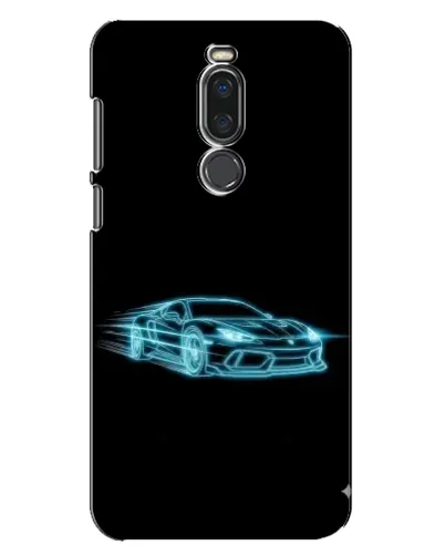 Чехол для Meizu X8 с картинкой «Неоновый контур Lamborghini»
