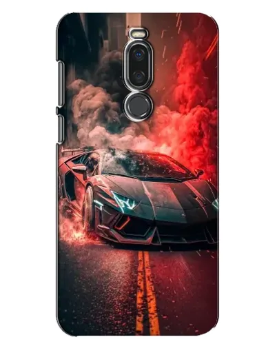 Чехол для Meizu X8 с картинкой «Lamborghini красный дым»