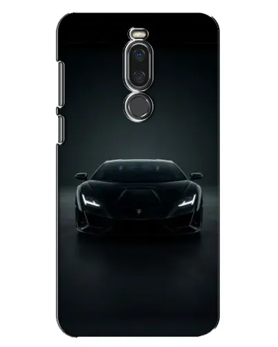 Чехол для Meizu X8 с картинкой «Черный Lamborghini Aventador»