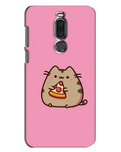 Чехол для Meizu X8 с картинкой «Пушин с пиццей»