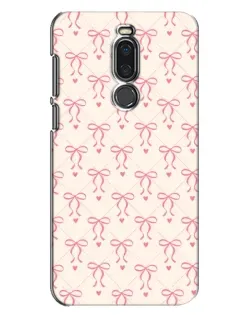 Чехол для Meizu X8 с картинкой «Розовые бантики Coquette»
