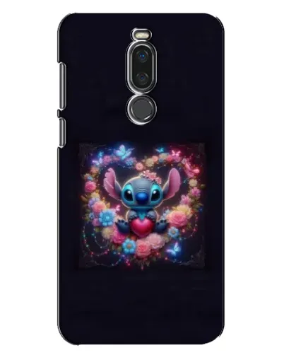 Чехол для Meizu X8 с картинкой «Stitch в цветах»
