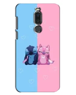 Чехол для Meizu X8 с картинкой «Stitch и Angel Love»