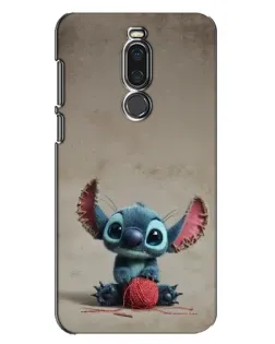 Чехол для Meizu X8 с картинкой «Стич на коричневом фоне»