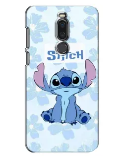 Чехол для Meizu X8 с картинкой «Stitch среди цветов»