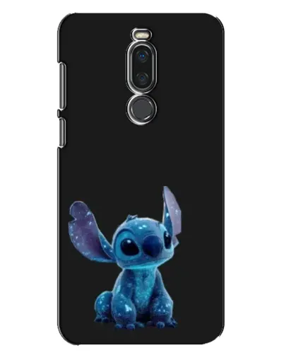 Чехол для Meizu X8 с картинкой «Стич на черном»