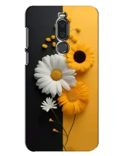 Чехол для Meizu X8 с картинкой «Подсолнух и ромашка»