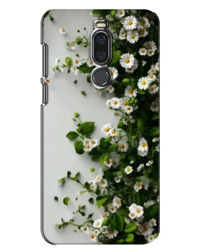 Чехол для Meizu X8 с картинкой «Ветка мелких белых цветов»