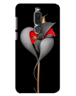 Чехол для Meizu X8 с картинкой «Серебряный фантазийный цветок»