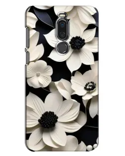 Чехол для Meizu X8 с картинкой «Объемные белые цветы»