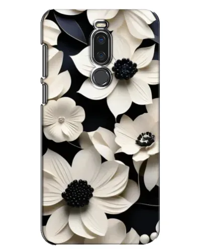 Чехол для Meizu X8 с картинкой «Объемные белые цветы»