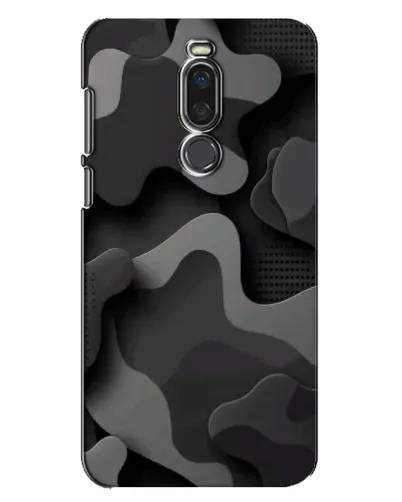 Чехол для Meizu X8 с картинкой «Темный абстрактный камуфляж»