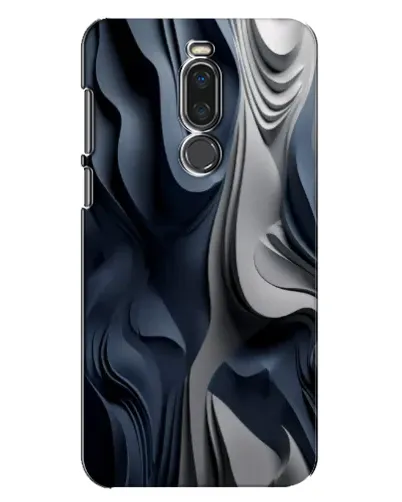 Чехол для Meizu X8 с картинкой «Объемные синие складки»