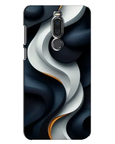 Чехол для Meizu X8 с картинкой «Объемные черно-белые ленты»