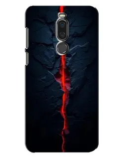 Чехол для Meizu X8 с картинкой «Kрасная лавовая трещина»