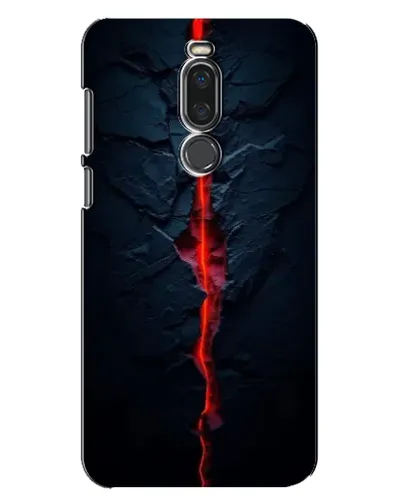 Чехол для Meizu X8 с картинкой «Kрасная лавовая трещина»