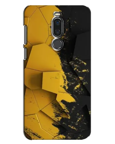 Чехол для Meizu X8 с картинкой «Золотые осколки геометрии»