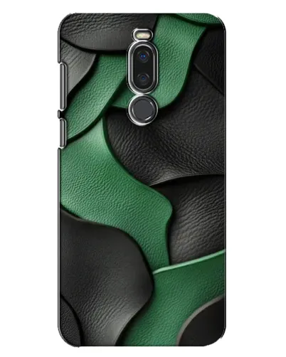 Чехол для Meizu X8 с картинкой «Зеленые кожаные волны»