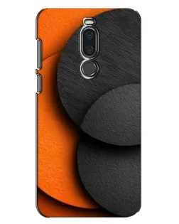 Чехол для Meizu X8 с картинкой «Геометрия оранжевых кругов»