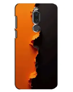 Чехол для Meizu X8 с картинкой «Оранжевый разлом»