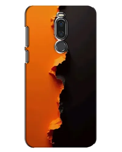 Чехол для Meizu X8 с картинкой «Оранжевый разлом»