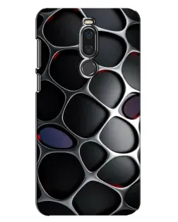 Чехол для Meizu X8 с картинкой «Объемная темная решетка»