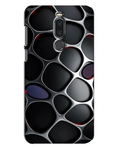 Чехол для Meizu X8 с картинкой «Объемная темная решетка»