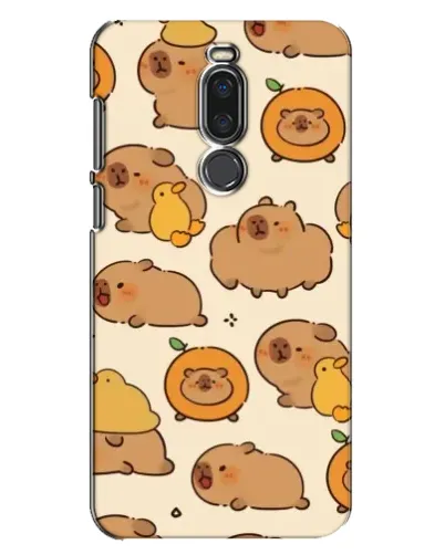 Чехол для Meizu X8 с картинкой «Капибары с апельсинами»