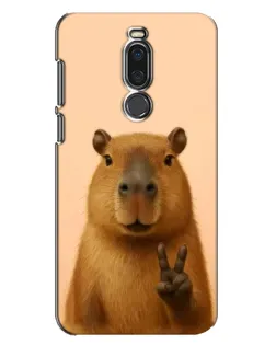 Чехол для Meizu X8 с картинкой «Капибара виктория»