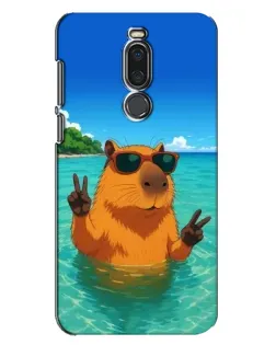 Чехол для Meizu X8 с картинкой «Морская капибара»
